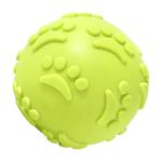 URBANPET Natural Rubber Squeaky Ball Dog Toy – Durable Dog Toy | Chew Toy for Small Breeds & Puppies | Safe Fetch Toy for Dogs with Cute Paw Design | Reduces Separation Anxiety | Puppy Play Toy