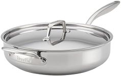 Breville Thermal Pro Clad 5 Quart Covered Saute with Helper Handle, Medium, Stainless Steel