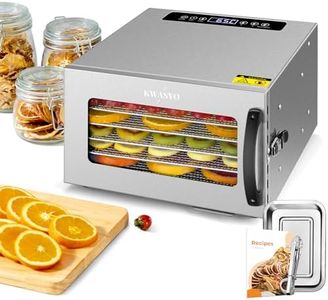 6 Trays Food Dehydrator, All Stainless Steel Dehydrator Raw Food & Jerky Fruit,400W Preserve Food Nutrition Professional Household Vegetable Dryer, with 0~24 Hours Digital Timer