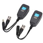 ciciglow BNC Video Power Balun, DC-8MHZ 1 Pair Passive CCTV Coax Video Power Balun Transceiver to RJ45 Connector Compatible with HD-CVI, HD-TVI, HD-AHD Signals