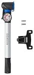 Schwinn Air Sport Bike Frame Pump with Rotating Pump Head, Fits Schrader and Presta Valve Types, with Pressure Gauge, Silver