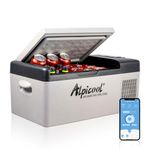 Alpicool C15 15L Compressor Car Fridge Freezer, DC 12v Camping Refrigerator, Portable Mini Cool Box for TruckCampervanRVBoat, -20℃ to 20℃