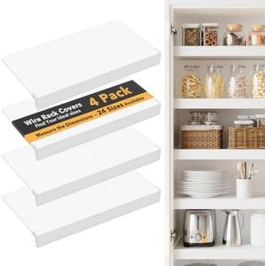 SpaceAid Wire Shelf Covers, PVC Wire Rack Cover for Pantry and Closet Shelving, Durable Shelves Liner for Kitchen Pantry Rack, 42" W x 16" D, White 4 Pcs