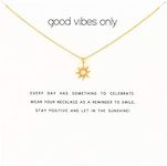 Fashion Sun Necklace Clavicle Chain Sunlight Sunshine Pendant Necklace With Message Card Friendship Dainty Gold Silver Jewelry (hollow sun white)