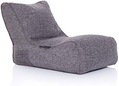 Ambient Lounge Evolution Sofa Designer Bean Bag with Filling in Luscious Grey Indoor Fabric