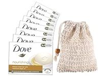 Dove Nourishing Morrocan Argan Soap 8 x 90g bars bundled with 1 x Exfoliating soap pouch - (Argan - 8 bars)