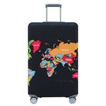 Travelkin Luggage Covers For Suitcase Tsa Approved,Suitcase Cover Protector Fit 18-32 Inch Luggage, Map, XL(29-32inch suitcase)