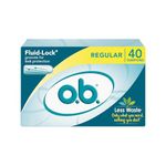 o.b. Original Non-Applicator Tampons, Regular Absorbancy, Pack of 40 Tampons