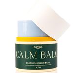 Solved Labs CalmBalm Silken Cleansing Balm | Ectoin, Cica, and Ceramides | Removes Long-Wear Makeup & Sunscreen | Gently purifies pores with its deep-cleansing | Non Comedogenic | 50g | Blue