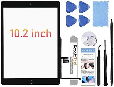 for iPad 7th/8th Generation Screen Replacement Digitizer 10.2"(A2197,A2198,A2200,A2270,A2428,A2429,A2430),for iPad 7/8 Screen Replacement Parts(NO LCD),+Home Button+Pre-Installed+Repair Tools(Black)