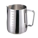 30oz/900ml Milk Frothing Pitcher Stainless Steel Coffee Espresso Steaming Pitcher Jug, Measurements on Both Sides，Perfect Barista Tools, Latte Art