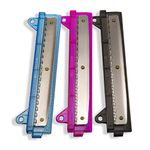 Officemate Ring Binder Hole Punch, Pink, Teal, Smoke, Pack of 3 (90114)