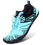 JOINFREE Men Aqua Water Socks Shoes Womens Quick Dry Outdoor Beach Shoes for Hiking Camping Climbing (Blue 41 EU,10.5 M US Women/8.5 M US Men)