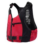 Owntop Buoyancy Aids Adults, Adjustable Buoyancy Jacket Unisex, Swim Vest with Pockets and Crotch Strap for Paddleboarding Kayaking Fishing Watersports - Red M/L
