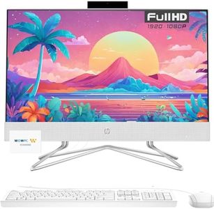 HP 21.5 inch All-in-One Desktop PC, 1080P FHD Display, Intel Dual-Core Celeron Processor, Windows 11 (Windows 11 Pro, 16GB RAM | 1TB PCIe SSD)