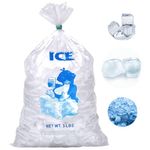 1000 Bags/case! - Plastic Bag-Clear Printed LDPE 5LB Ice Bags 9x18 1.25 mil by Retail Bags Direct