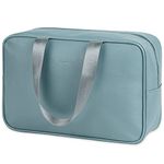 Full Size Toiletry Bag Large Cosmetic Bag Travel Makeup Bag Organizer Medicine Bag for Women (Large, Greyish Blue)