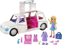 Polly Pocket Vehicle Toy with 3-inch Doll and 14 Fashion Accessories, Arrive In Style Limo Playset