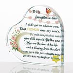 Ornalrist Daughter-in-law Colorful Heart Gifts, Glass Keepsake Birthday Gifts for Daughter-in-Law from Mother-in-law, Christmas Wedding Gifts for Daughter in Law