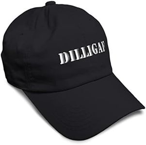 Speedy Pros Soft Baseball Cap Dilligaf Letters Twill Cotton Dad Hats for Men & Women, Black, One Size