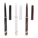 Beard Filler Pen, Beard Filler, 3 Pieces Beard Contour Pencils, Enhance Facial Hair and Beard Color (White Black Brown)