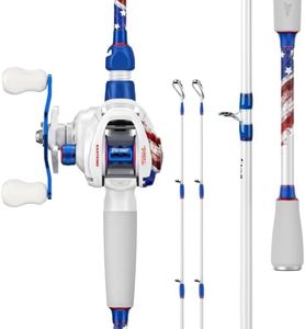 KastKing Royale Legend Patriot Casting Combo, Left-Hand, 7'3" H Rod