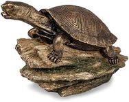 Aquascape Pond and Garden Turtle On Log Spitter Fountain, Bronze