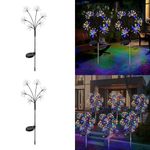 hardoll Solar Powered Decorative Fireworks Light Multicolor Waterproof for Outdoor Home Garden Pathway and Lawn(Pack of 2)