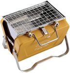 Captain Stag UG-80 Barbecue Stove, Grill, V-Shaped, Tabletop Grill, B6 Type, Old Yellow, Monte