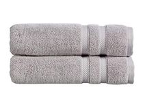 Christy Chroma Grey Bath Sheets | Set of 2 | Highly Absorbent Heavyweight 675GSM | Bold and Bright | Soft Velvety Smooth Bathroom Shower Towels | 100% Cotton | Sustainably Made | Dove Grey