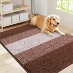 Smiry Dog Door Mat for Muddy Paws, Absorbs Moisture and Dirt, Low-Profile Entryway Mat with Non-Slip Backing, Mud Mat for Dogs, Entry Indoor Doormat for Inside Floor (40x32 Inches, Brown)