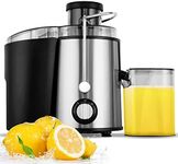 YOPOWER Electric Juicer, 600W Cold Juicer | 3-Speed Chewing Juicer | Anti Drip Centrifugal Juicer | BPA-Free | Easy to Clean