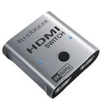 BlueRigger Dual Port HDMI 2.1 Switch Support (8K@60Hz I 4K@120Hz) Dolby Atmos, HD Dolby 7.1 Surround Sound, 48 Gbps Data Transfer, Switch Selector, Gaming, Smart TV, Firestick, PS5, PS4, Xbox etc