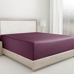 California Design Den Twin Fitted Sheet, 100% Cotton 400 Thread Count Sateen Cooling Sheets, No Pop-Off Elastic, Durable Bottom Sheet for Adults & Teens (Twin, Soft Plum)