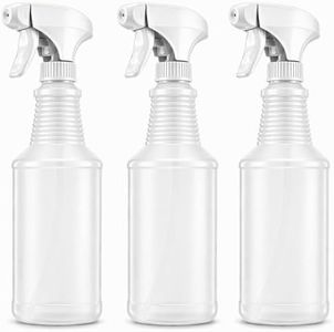 Bar5F Empty Spray Bottles (3-Pack), 24 oz – Bleach-Resistant Trigger Sprayer with Fine Mist & On/Off, Chemical-Resistant for Bleach, Vinegar & Cleaning Solutions, Refillable HDPE Bottles