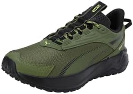 PUMA Unisex's Extend Lite Trail Road Running Shoe, Olive Green Puma Black, 8 UK