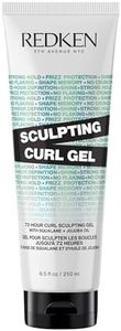 Redken Sculpting Curl Gel, Curl Defining Cream, Styling Gel for Curly Hair, 72Hr Definition Activator, With Jojoba Oil and Squalane, No Crunch Effect, Silicone-free, 250mL