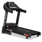 PowerMax Fitness TDA-95 4HP DC Motorized Treadmill For Home Use, 15-Level Auto Incline | 1.0-14 km/h Speed | Running Surface 1100 x 400mm | LED Display | Shock Absorption System | iPad & Mobile Holder