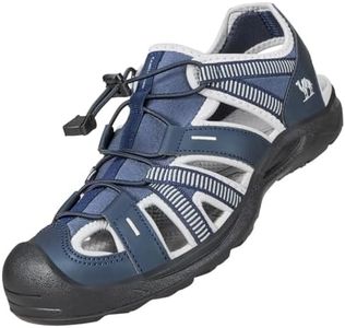 CAMEL CROWN Men's Waterproof Hiking Sandals Closed Toe Water Sandals Athletic Sport Sandals Summer Sandal Beach sandals for Outdoor Blue 9.5