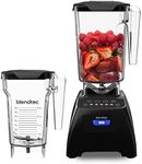 Blendtec Classic 575 Blender with WildSide+ Jar (90 oz) and FourSide Jar (75 oz) BUNDLE, Commercial-Grade Power, Self-Cleaning, 4 Pre-programmed Cycles, 5-Speeds, Black