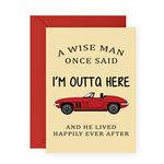 Funny Coworker leaving Card - Retirement Card for Men - 'A Wise Man Once Said' - For Colleague Boss Dad Uncle - Comes With Fun Stickers - Vegan Ink - Made In The UK By Central 23