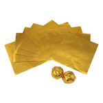 EZI 100 Pcs Gold Foil Wrappers Pack for Chocolate Sweets Confectionery 10x10cm