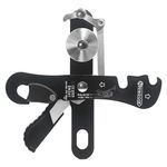 NewDoar Climbing Stop Descender Rappelling Belay for Ropes 9-12mm Rope Rescue Equipment Hand Controls Desingned for The Novices Black