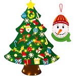 jollylife 3ft DIY Felt Christmas Tree Set - Xmas Decorations Wall Hanging Ornaments Kids Gifts Party Supplies