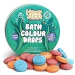 Honeysticks Bath Colour Tablets for Kids - Non Toxic Bathtub Drops Made with Natural Ingredients and Food Grade Colours - Fragrance Free - Fizzy, Brightly Coloured Bathtime Fun, Great Gift - 36 Drops