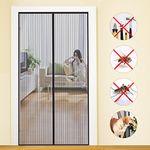 MYCARBON Fly Screen Door Keep Insects Out Midges Door Screen without Drilling Top-to-Bottom Seal Automatically, Keep Away from Mosquitoes Curtain for Balcony Sliding Doors Living Room 70 * 200cm