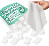 100Pcs Compressed Towel Tablets - Facial Tissue Compressed Disposable Face Towel Tablets Travel Towels Compressed Magic Towels for Face Cleaning - Camping Essentials Washcloths for Face Camping Towel