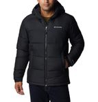 Columbia Men's Pike Lake Hooded Jacket, Hooded Puffer Jacket, Black, Size L