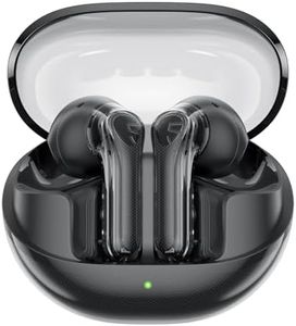 Wireless Earbuds, SoundPEATS Clear Pods Bluetooth 5.3 Headphones, 13mm Drives for Stereo Sound Earphones with 40H Playtime, Dual Mic with ENC for Clear Calls, Game Mode, App Control (Black)