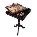 GSE Wooden 3-in-1 Chess Checkers Ba
